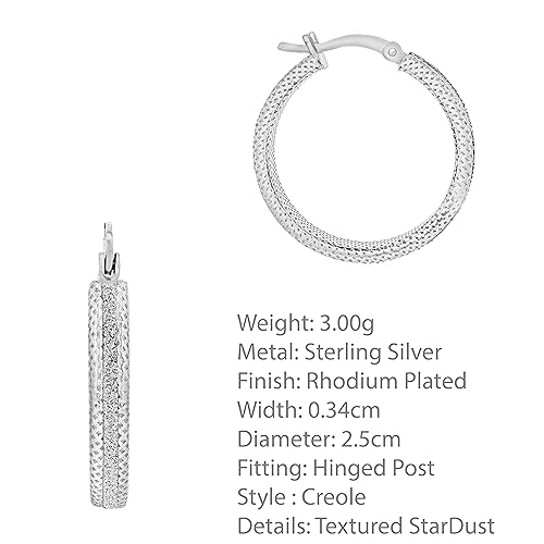 Créoles Tuscany Silver en argent sterling 925, bijoux d'exception - 4