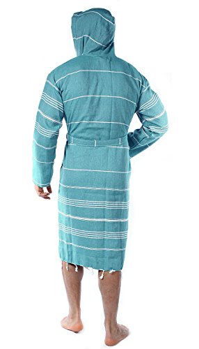 image for Cacala 100% Turkish Cotton Kimono Design Pestemal Unisex Bathrobe, Lux
