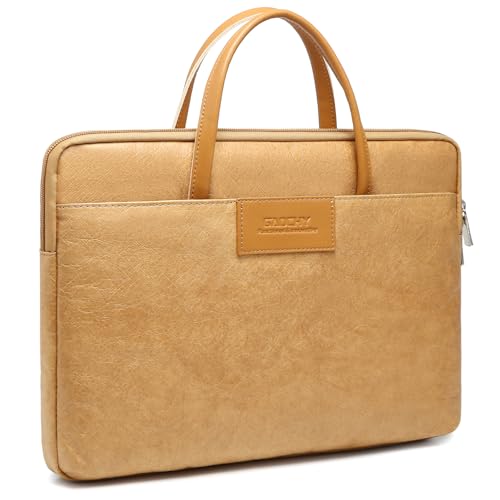 GAOCHY 15-16 Inch Shockproof Laptop Sleeve with Handle, Computer Bag for MacBook Pro 16 M4/M3/M2/M1 Pro/Max, MacBook Air 15 M4/M3/M2, 15.6 Inch Chromebook, 16 Inch TUF Gaming, Inspiron 16, Autumn Oak