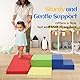 JungleDove Schaumstoff Bausteine Kinder Klettern Indoor: 4 Softbausteine Riesenbausteine Spielbausteine - Weiche Bausteine Baby Montessori Großbausteine Kletterspielzeug Outdoor Verlängerte Rampe-Set