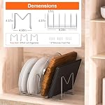 3 Pack Pot Lid Organizer, Holds 15 Lids, Plate & Cutting Board Rack - Image 5