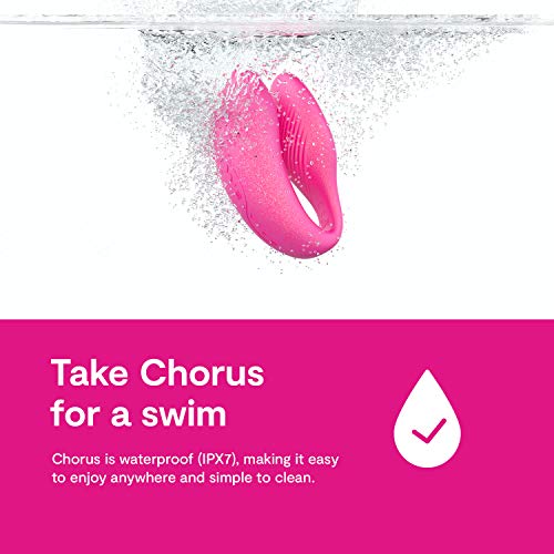 We-Vibe Chorus Remote Couples Vibrator - Vibrating Sex Toy for couples - G-spot Clitoris Penis Stimulation - Squeeze Remote & App Controlled Vibrator - Rechargeable Toys for Sexual Adult Games