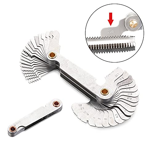 Calibrador Métrico para Roscas 55/60 Grados Acero Carbono miniatura 2