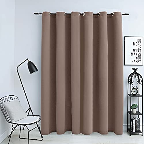 Homgoday Verdunkelungsrollo mit Metallringen Taupe, 290 x 245 cm, Möbeldekoration, Verdunkelungsrollo, Tageslichtvorhang, Innenrollo, Verdunkelungsvorhänge, Verdunkelungsvorhänge