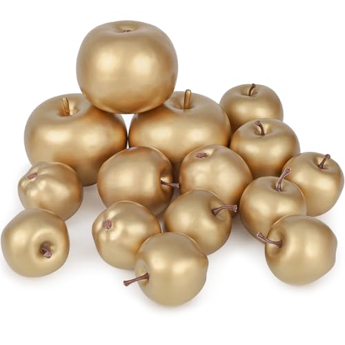 Meiwlong 15Pcs Artificial Gold Apples...