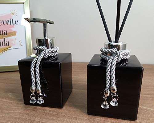 Kit Aromatizador Lavabo Sabonete Líquido Cubo Pingente Luxo