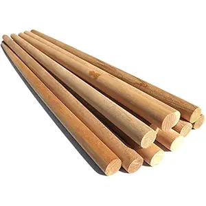 ecofynd 10 inches Wooden Dowel Rods, Pack of 10 | Wood Dowels | Solid Hardwood Sticks for Crafting, Cotton, DIY & More | Sanded Smooth, Kiln Dried, Natural Wood, Unfinished (10, 10 inches)