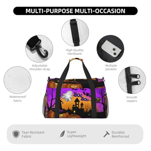Bolsa de viaje de Halloween grande: tu compañera impermeable para la playa y el gimnasio 5