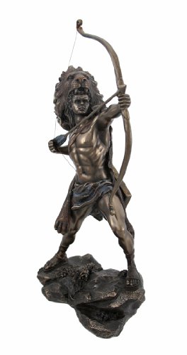 Estatua de Hércules disparando flecha mitología griega miniatura 2