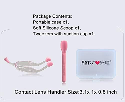 Miniatura 4 de MUDOR Herramienta de extracción de lentes de contacto suave, herramienta de inserción de lentes de contacto que incluye pinzas y cuchara suave,