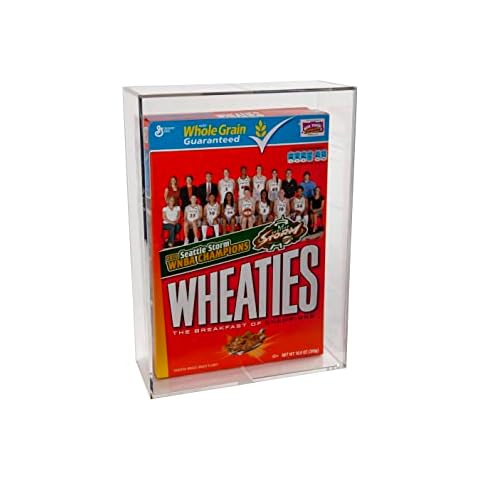 THE ORIGINAL BALLQUBE Cereal Box Display Case, Square Clear 18 Ounce Wheaties Box Display Holder Memorabilia Display Case & Storage Sports Cover