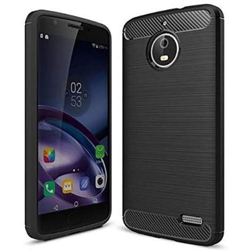 Image of Hybrid Carbon Fiber Back Case for Moto E4 Plus (Black)