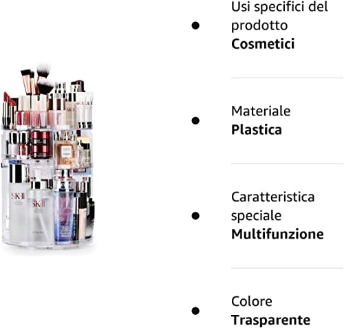 Auxmir Porta Trucchi Rotante DE1254