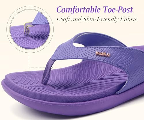 Image of KuaiLu Women's Orthotic Arch Support Flip Flop Sandals