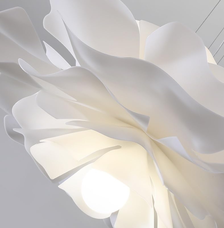 Lustre scandinave fleur blanche pour salon design chaleureux - 6