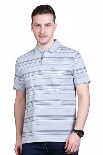 Image of GODFREY Half Cotton Polo T Shirt for Man with Pocket - Regular Fit Mens Collar Tshirt