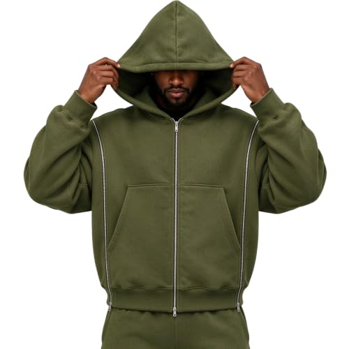 Oversized Hoodies for Men Zip Up Sweatshirt Light Jackets Fall Outfits 2026 - image 1
