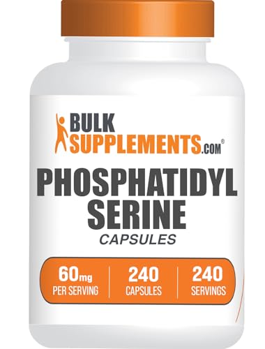 BulkSupplements.com Phosphatidylserine Capsules - Phosphatidylserine Supplement - Gluten Free 1 Capsule per Serving (60mg) 240 Capsules (Pack of 1)