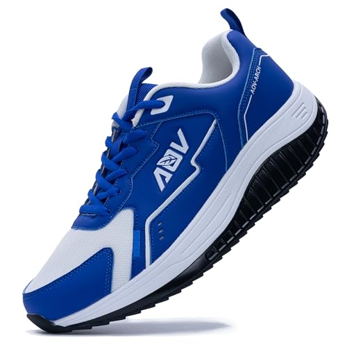 ZF ZEFUHER Walking Shoes for Men Arch Support Plantar Fasciitis Shoes Orthotic Tennis Sneakers for Foot Pain Relief BlueWhite US 13