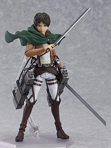 fgbv 15 cm Anime Figure Attack on Titan Figure Figma 207 Eren Jaeger Figurines PVC Juguetes Collection modèle Jouets pour Enfants poupée, nendoroid Anime Accessoire Figurine SNK,Pop SNK,livai