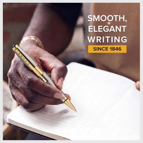 Image of Cross Edge Sonic Titanium Lacquer Selectip Rollerball Pen with Gold PVD Appointments - Refillable, Luxury Gift Box