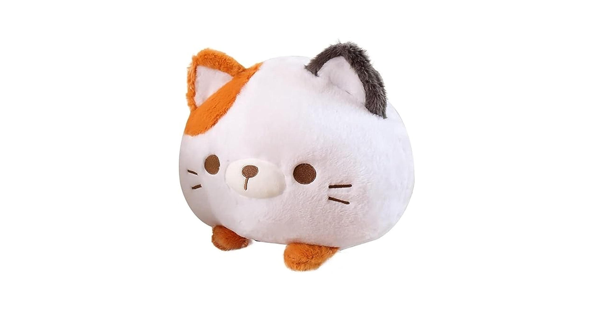 Amazon｜ぬいぐるみ 抱き枕 柔らかく 癒し 丸い ネコ 三毛猫