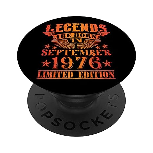Cumpleaños Septiembre 1976 Edición Limitada Regalo Vintage PopSockets PopGrip Intercambiable