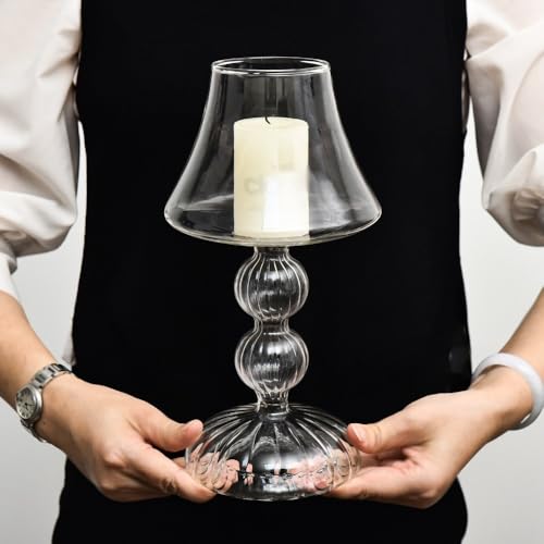 Candélabre de luxe leger en verre pour centre de table de mariage - 6