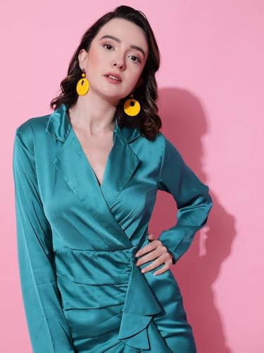 Image of KOTTY Women's Flowy Midi Round Neck Plus Size Dress