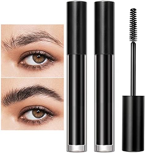 DAGEDA Black Eyebrow Setting Gel, 2Pcs Waterproof Brow Fix Gel,Non-sticky