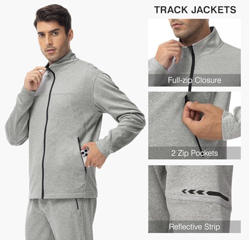 Image of TBMPOY Men's Tracksuits Sweatsuits for Men Sweat Track Suits 2 Piece Casual Athletic Jogging Outfits Full Zip Sets