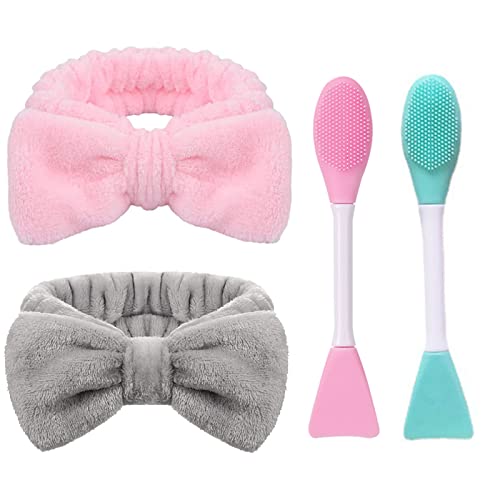 Fascia per capelli, per trucco cosmetico, per donne e ragazze, in pile corallo, per spa, maschera per capelli
