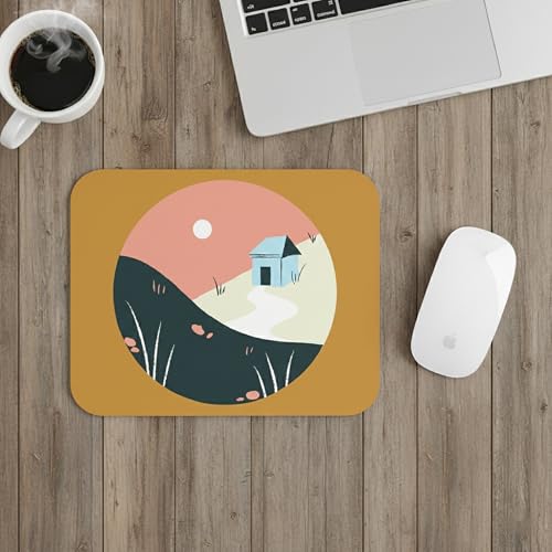 Image of Premium Non-Slip Mouse Pad | Smooth Surface for Optical & Laser Mice | Anti-Skid Rubber Base | Office, Home & Gaming | Scenic Day Print