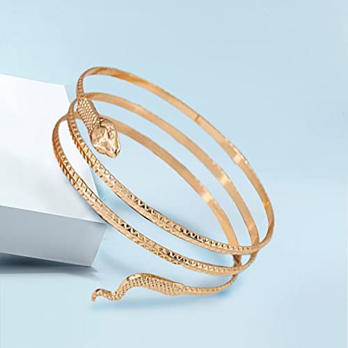 Gold Snake Bracelet - Upper Arm Cuff for Women - Evening Bracelet, One Size2