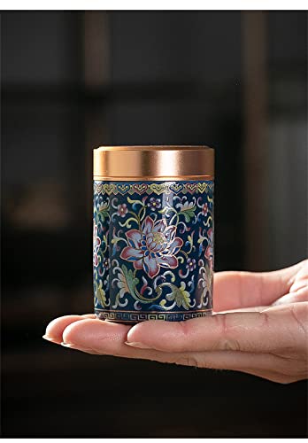 Amazon｜Remoteta 茶筒 茶缶 茶入れ 陶磁器 密閉 茶道道具 エナメル
