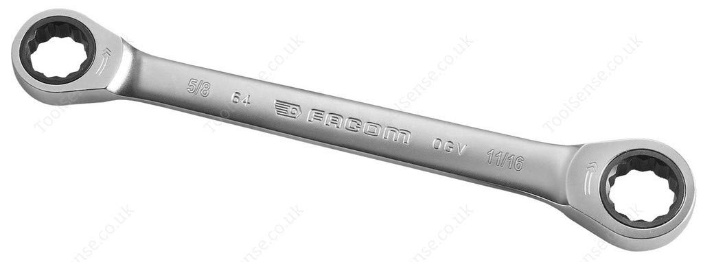 Facom 64.1/4X5/16 1/4X5/16Af Straight Ratchet Ring Spanner