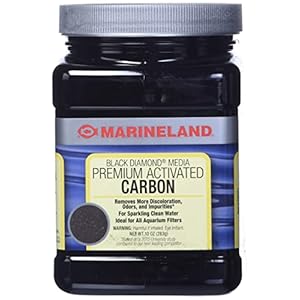 Marineland Black Diamond Premium Activated Carbon 10 Ounces, Filter Media For aquariums, Blacks & Grays