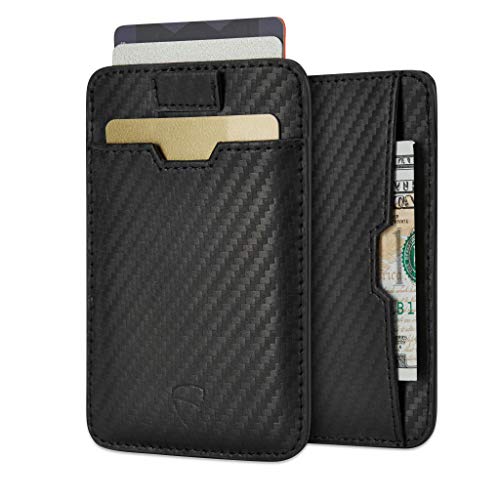 Image of Vaultskin CHELSEA Mens RFID Blocking Slim Leather Card Wallet - Minimalist Front Pocket Cardholder