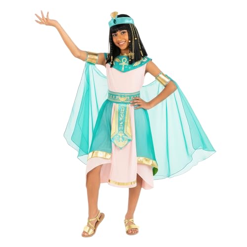 Morph Disfraz Egipcia Niña Azul, Traje de Faraona Egipcia, Disfraces Egipcios, Disfraces Cleopatra, Disfraz Carnaval Niña  L