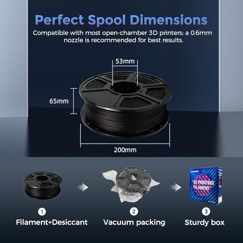 Image of FLASHFORGE Carbon Fiber PLA Filament 1.75mm Marsala, Reinforced 3D Printer Filament 1kg, Lightweight & High-Strength PLA-CF Filament, Strong & Easy to Print