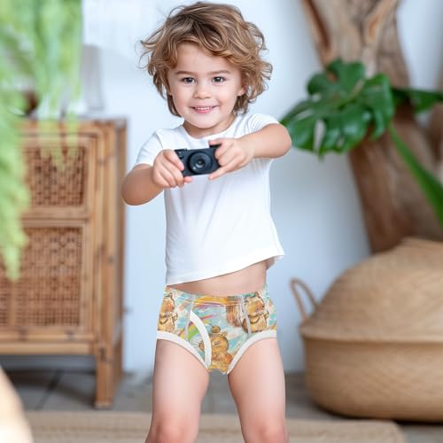visesunny Boys Cotton Underwear Children Draw Squirrel Printed Toddler Soft Training Briefs Size 2T-8Y for Kids3