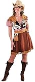 narrenkiste M215101-S-A braun-beige Cowgirlkleid Cowgirl Saloongirl Gr.S
