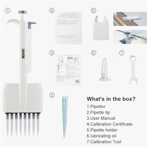 Pipette 8 canaux 50-300 ul de laboratoire à volume variable - 6