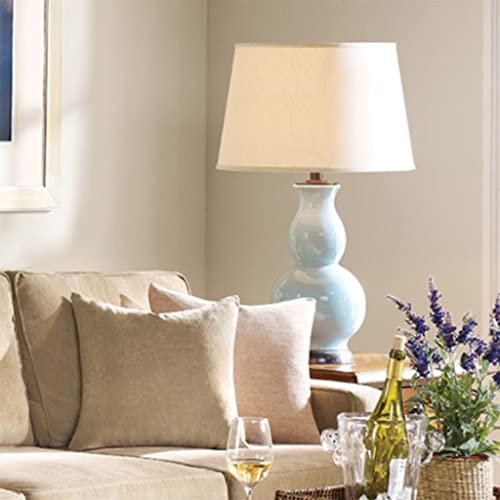 Lampe de table en céramique bleu clair forme gourde moderne E27 - 4