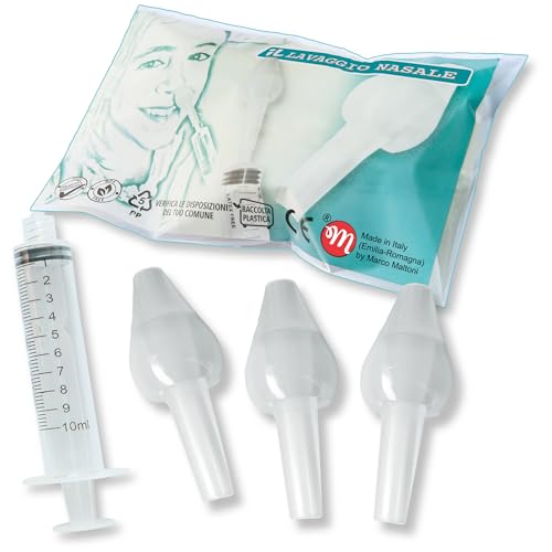 LAVADO NASAL ESTERILIZABLE, N.3 ACEITUNAS Y N.1 JERINGA ESTERILIZABLE, NASALES LAVADO NASAL DE MARCO MALTONI (Conformidad CE) para el lavado de la cavidad nasal con suero fisiológico