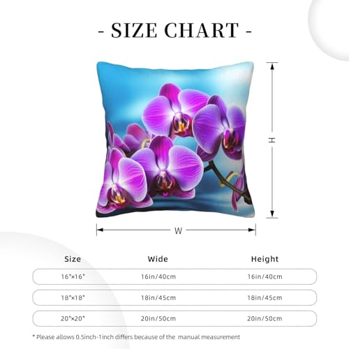 Housses de coussin motif orchidée 50x50 avec impression double face durable