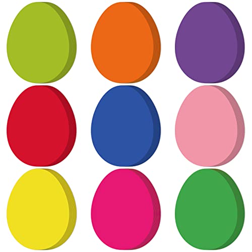 Geyee 108 Pcs Spring Egg Cutouts Bright Egg, Easter Die Cuts