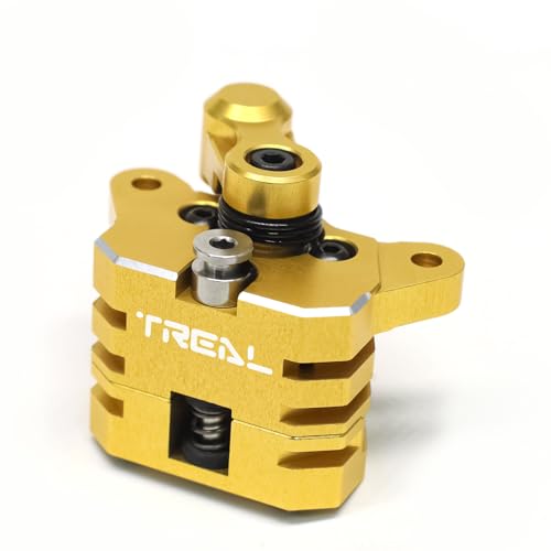 TREAL Aluminum 7075 Front Brake Caliper for Losi 1/4 Promoto-MX Motorcycle(Gold)
