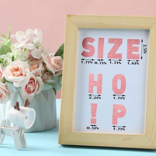 Image of Harloon 232 Pcs Large Glitter Letter Stickers, Pink, 2.5 Inch