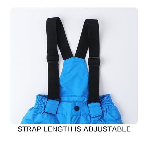 Image of kids snowsuit ski suit pants jacket waterproof snowbibs for boys girls raincoat